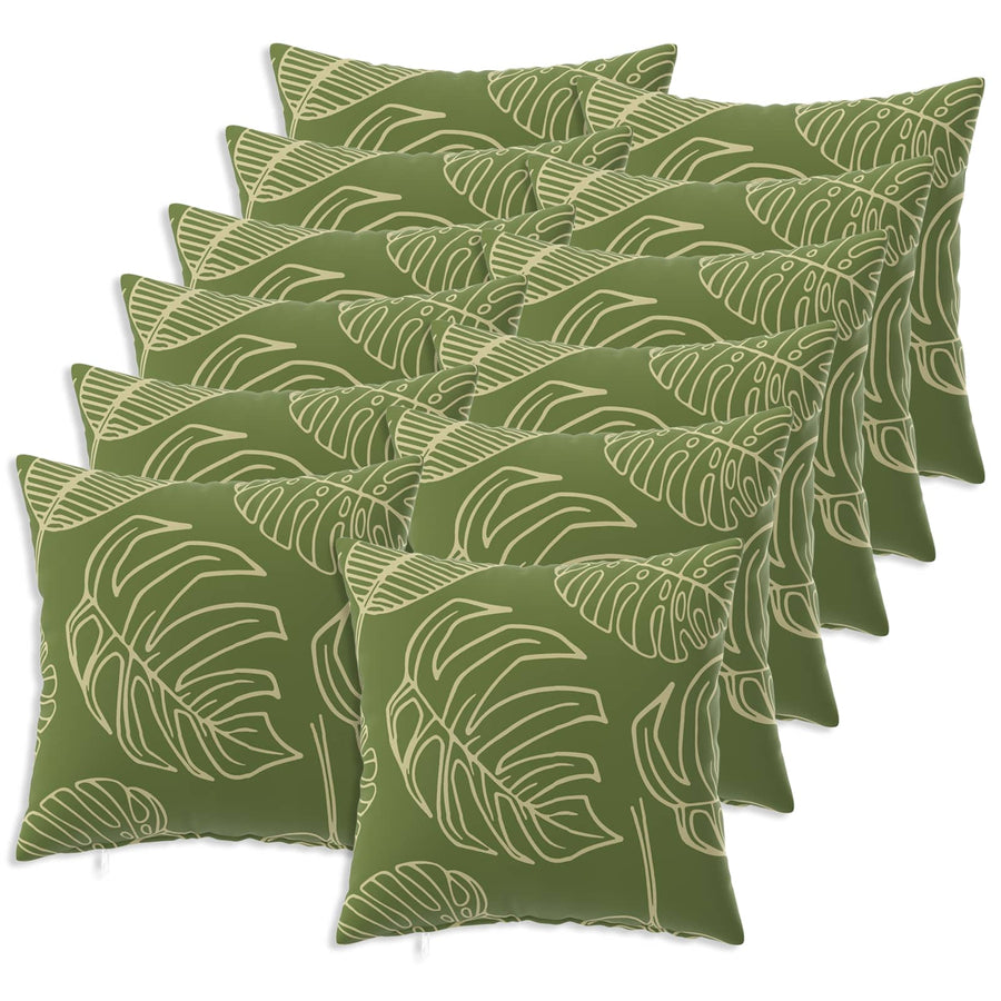 Kussensloop 12 pcs HEERLEN Bladontwerp 40 x 40 cm Polyester