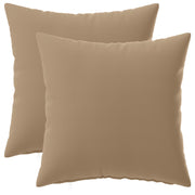 Kussensloop taupe 40x40 cm polyester set van 2