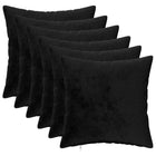 Kussensloop 6 pcs HEERLEN Zwart 40 x 40 cm Flanel
