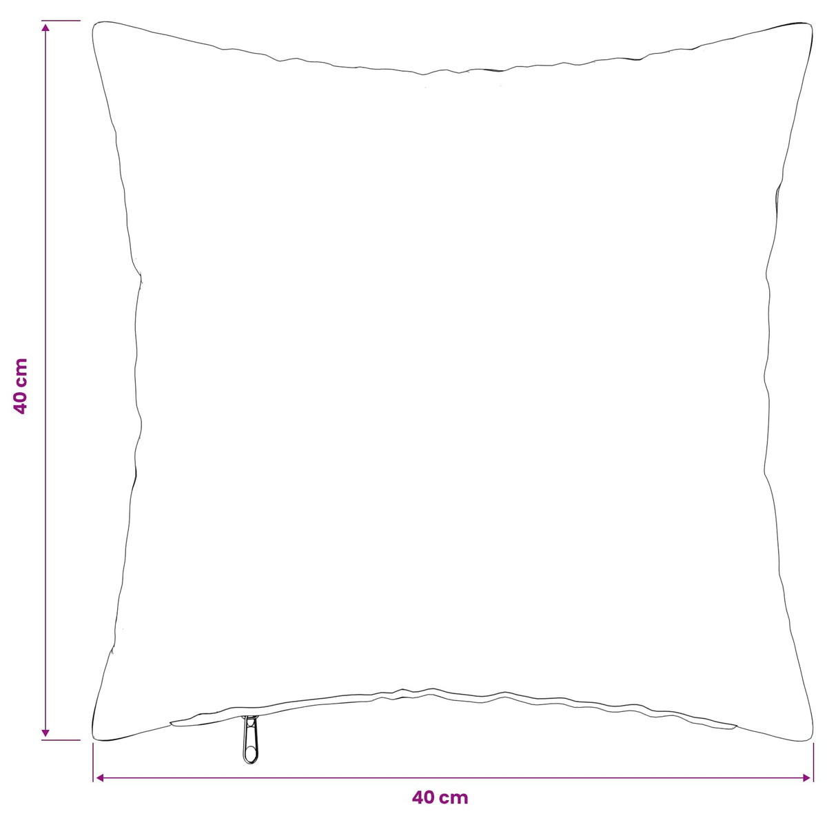 Kussensloop 12 pcs HEERLEN Zwart 40 x 40 cm Flanel