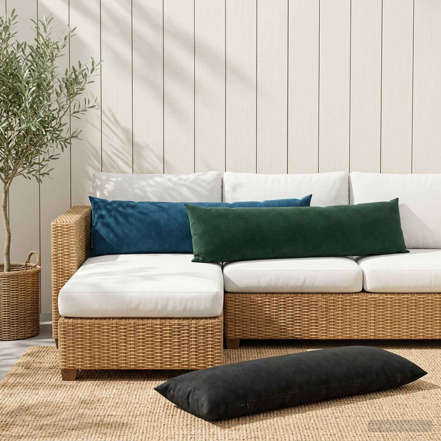 Kussen met kussen HEERLEN Blauw 40 x 145 cm fluweel