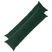 Kussensloop 40x145 cm donkergroen fluweel 2 stuks