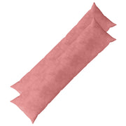 Kussensloop 2 stuks roze fluweel 40 x 145 cm