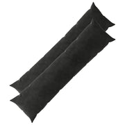 Kussensloop zwart 40 x 145 cm fluweel (2 stuks)
