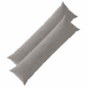 Kussensloop set van 2 lichtgrijs 40x145 cm corduroy