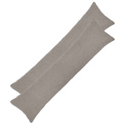 Kussensloop 2 stuks lichtgrijs bouclé 40x145 cm