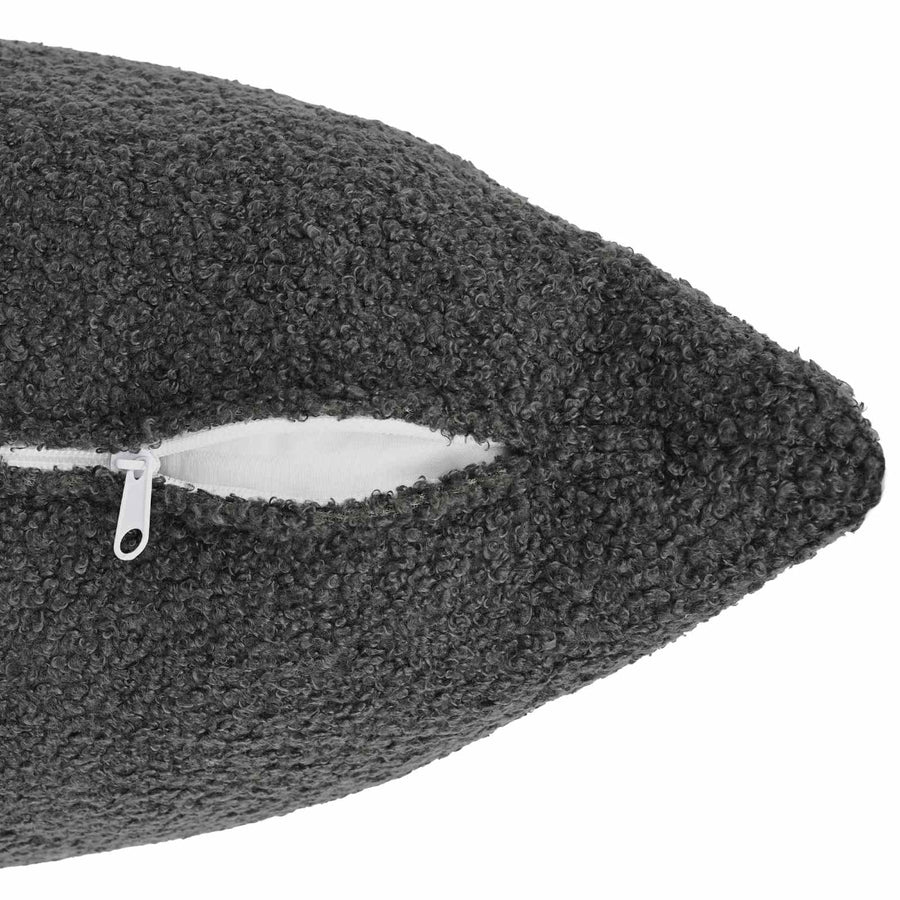 Kussensloop HEERLEN Donkergrijs 40 x 145 cm Bouclé