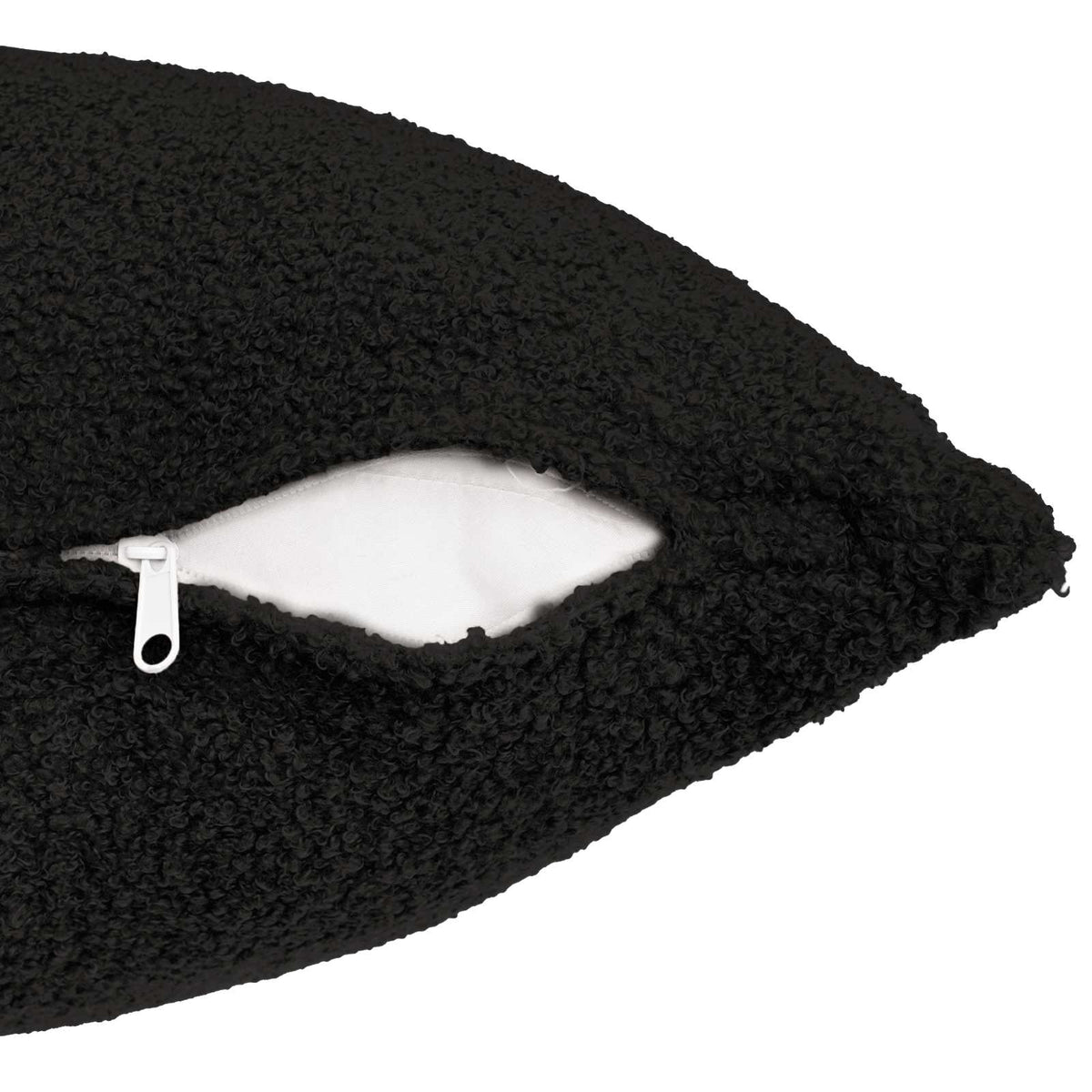 Kussensloop HEERLEN Zwart 40 x 145 cm Bouclé