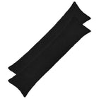 Kussensloop set 2 stuks zwart 40 x 145 cm bouclé