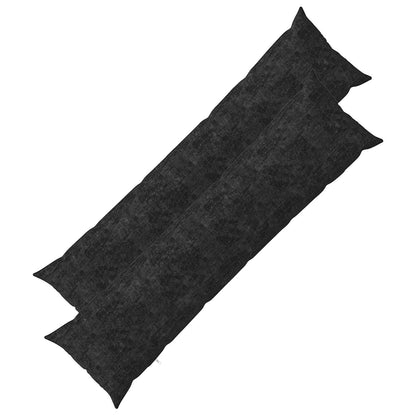 Kussensloop 2 st HEERLEN Antraciet 40 x 145 cm Chenille Stof