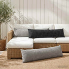 Kussensloop 2 st HEERLEN Antraciet 40 x 145 cm Chenille Stof