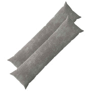 Kussensloop 2 st donkergrijs 40x145 cm chenille