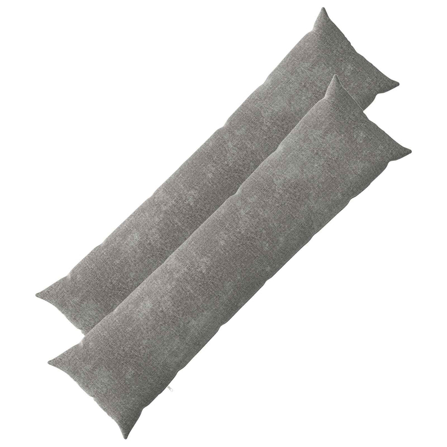 Kussensloop 2 st HEERLEN Donkergrijs 40 x 145 cm Chenille Stof
