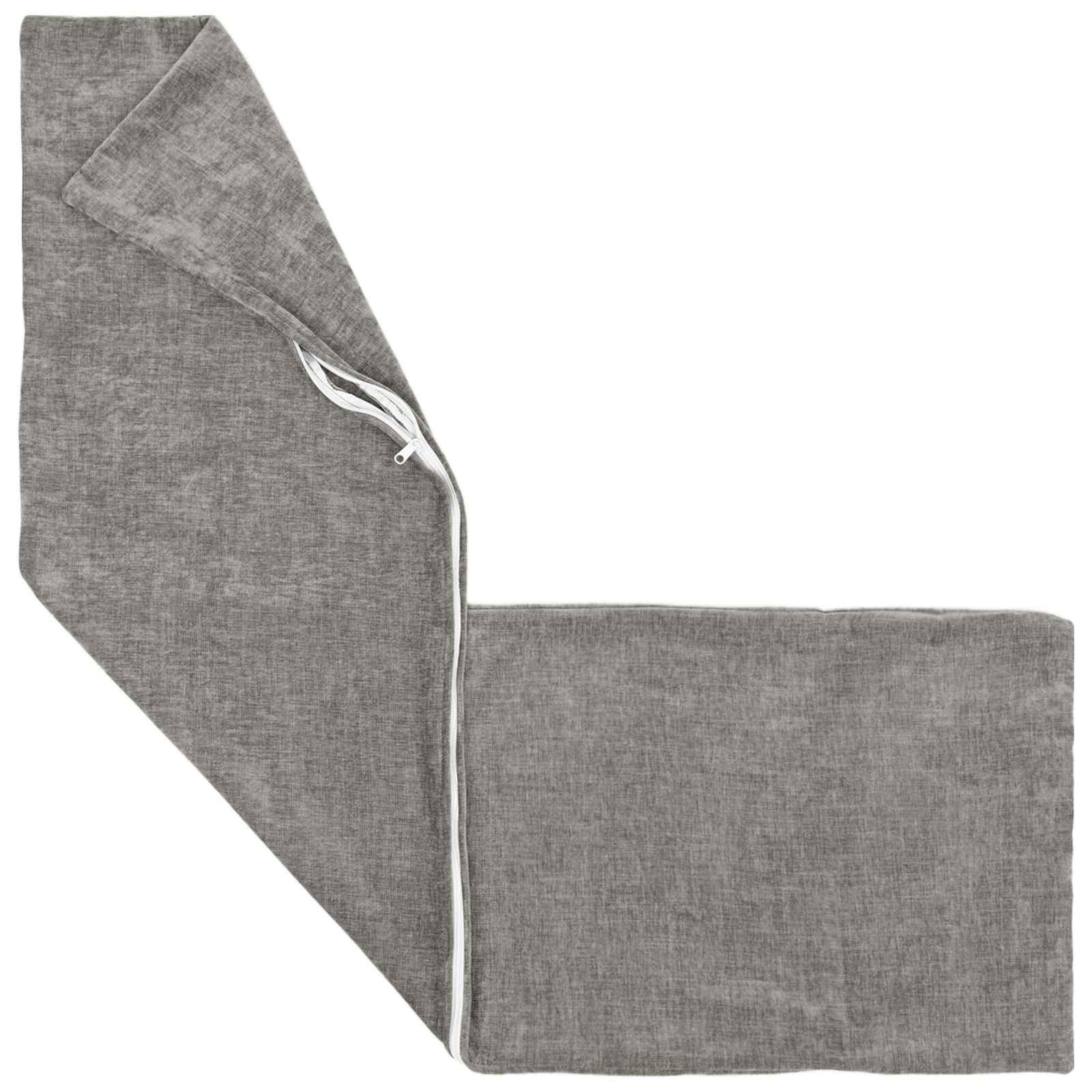 Kussensloop HEERLEN Lichtgrijs 40 x 145 cm Chenille Stof