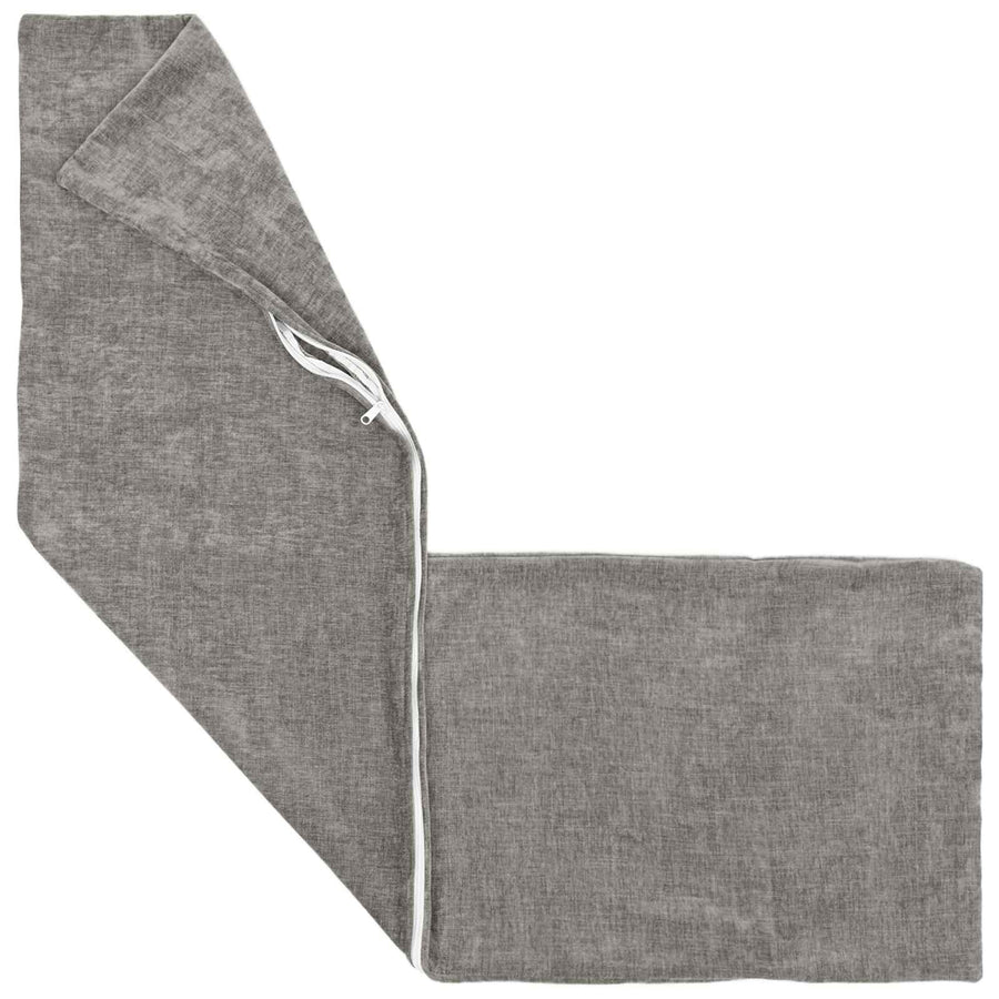 Kussensloop HEERLEN Lichtgrijs 40 x 145 cm Chenille Stof