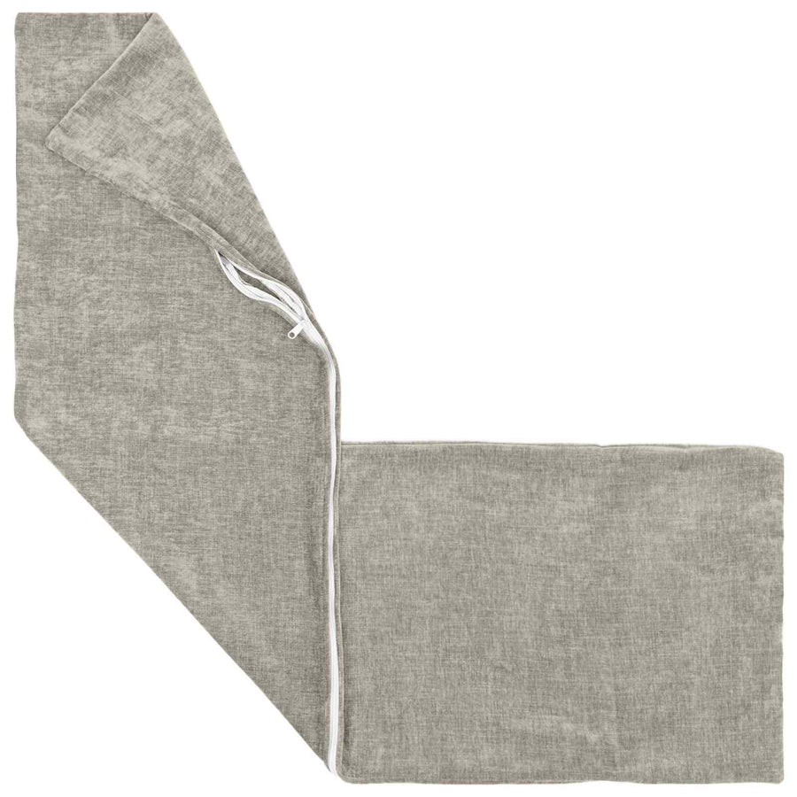 Kussensloop 2 st HEERLEN Lichtgrijs 40 x 145 cm Chenille Stof