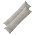 Kussensloop 2 st lichtgrijs 40 x 145 cm chenille