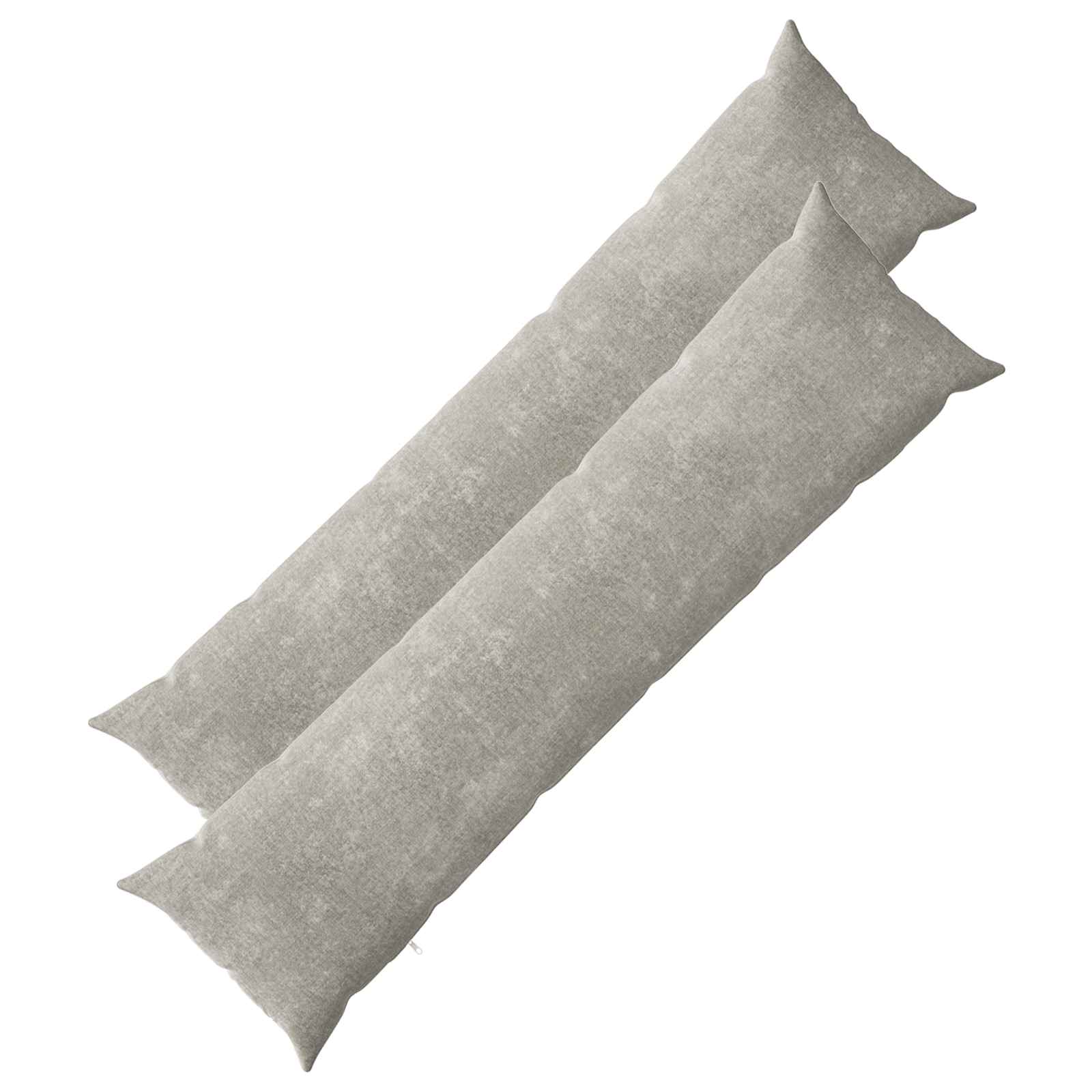 Kussensloop 2 st HEERLEN Lichtgrijs 40 x 145 cm Chenille Stof