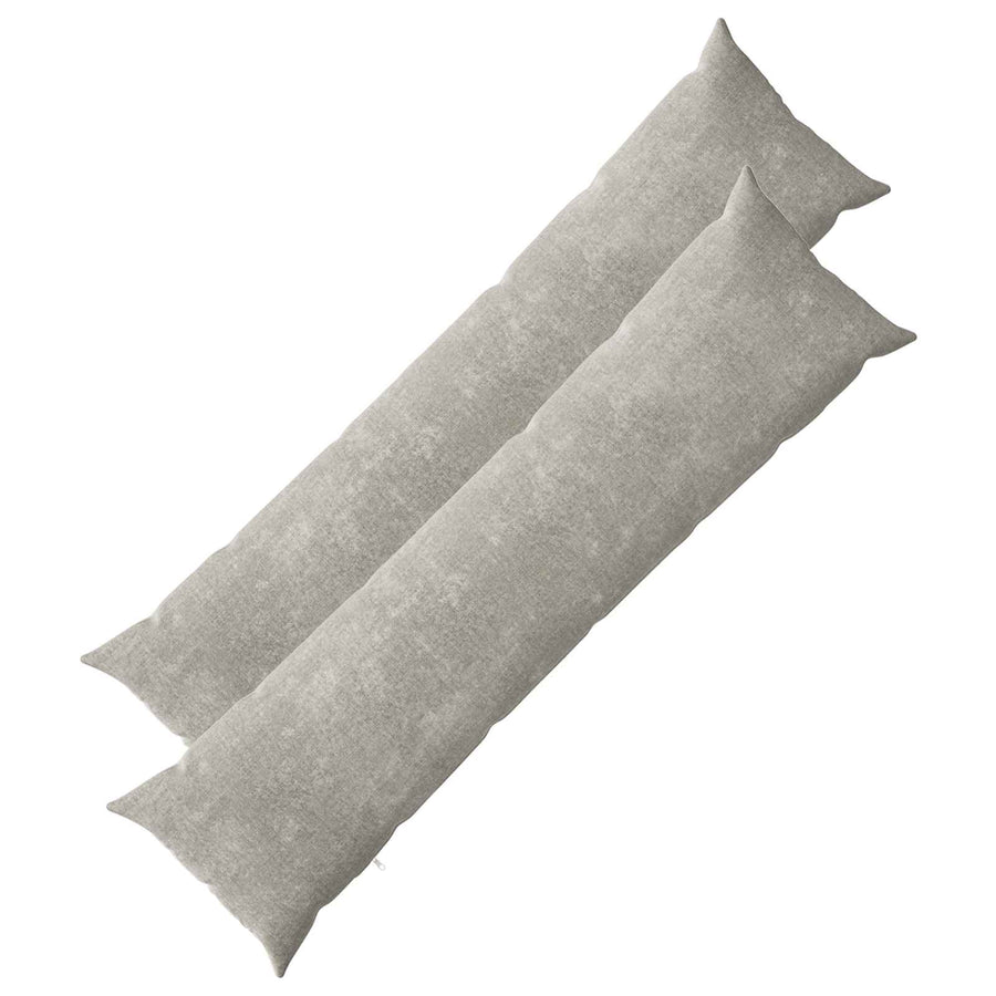 Kussensloop 2 st HEERLEN Lichtgrijs 40 x 145 cm Chenille Stof
