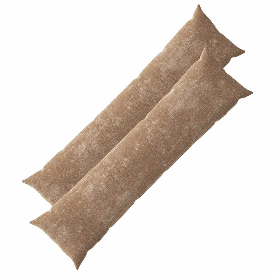 Kussensloop 2 st HEERLEN Bruin 40 x 145 cm Chenille Stof