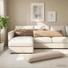 Kussensloop set taupe 40 x 145 cm chenille