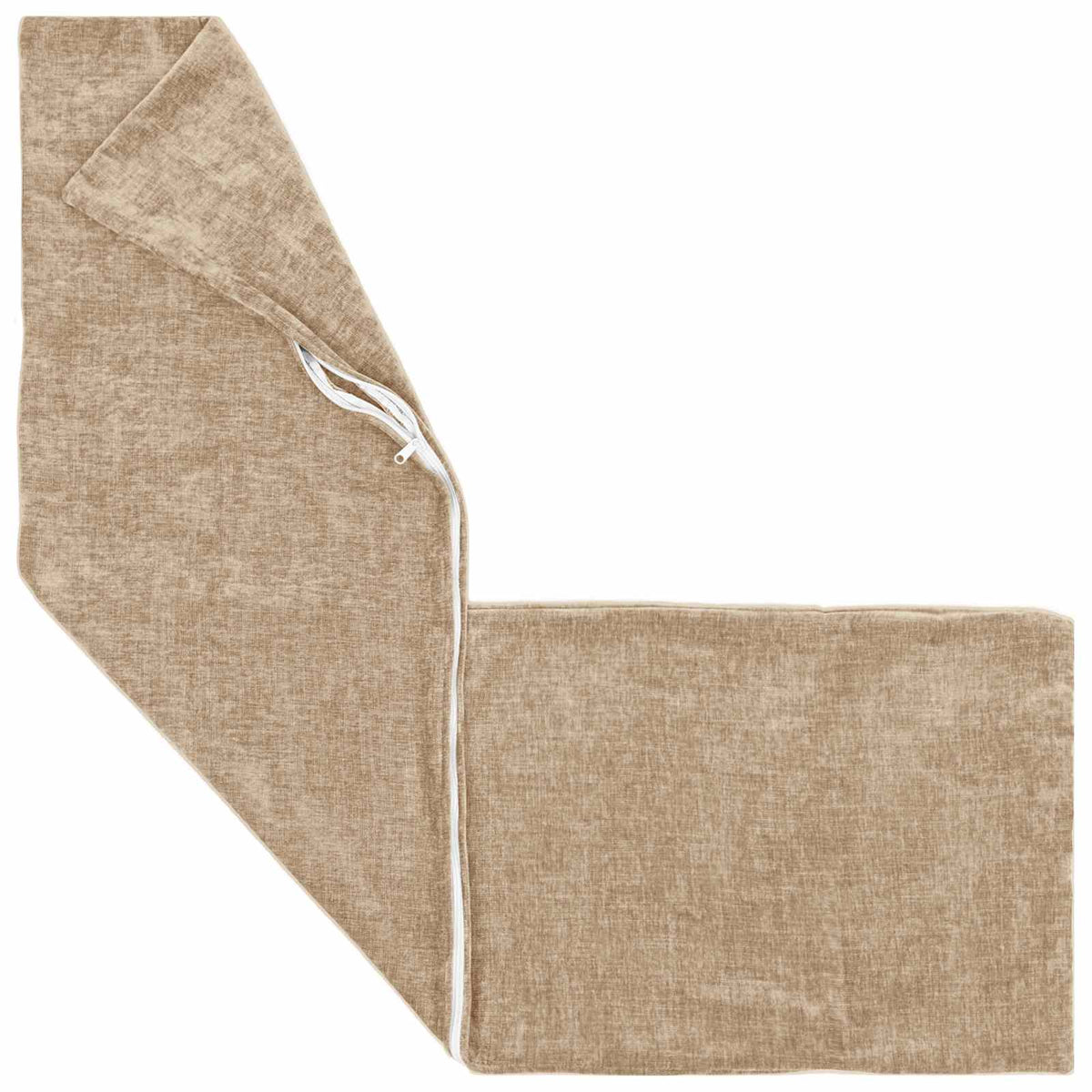 Kussensloop 2 st HEERLEN Taupe 40 x 145 cm Chenille Stof