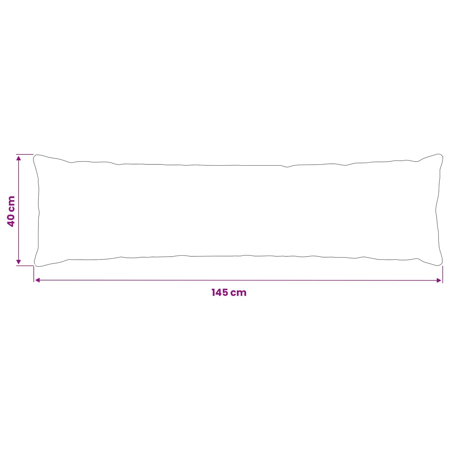 Kussensloop HEERLEN Antraciet 40 x 145 cm Polyester
