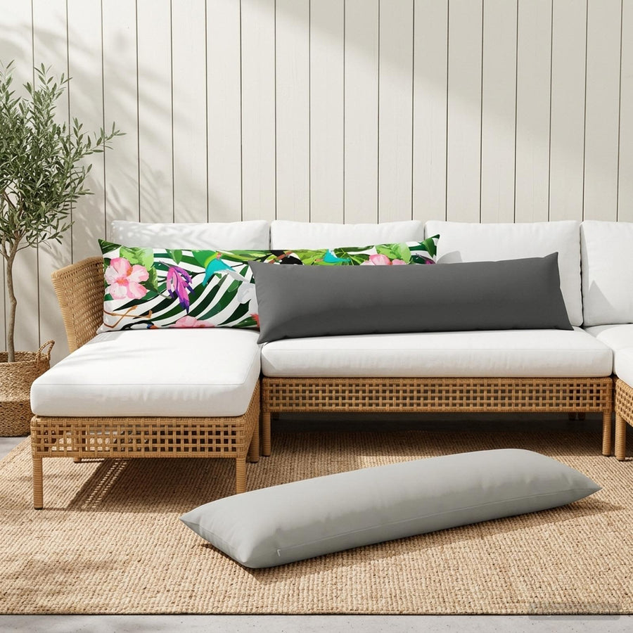 Kussensloop HEERLEN Grijs 40 x 145 cm Polyester