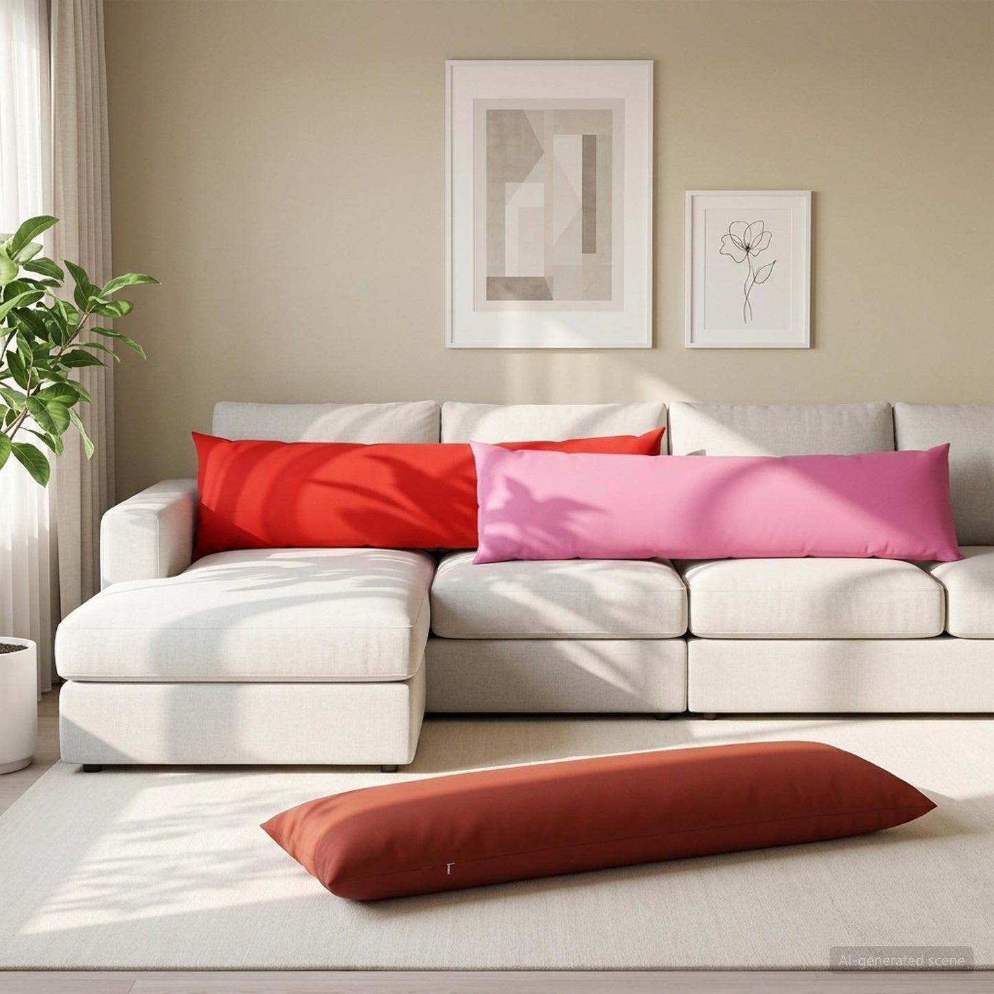 Kussensloop HEERLEN Roze 40 x 145 cm Polyester