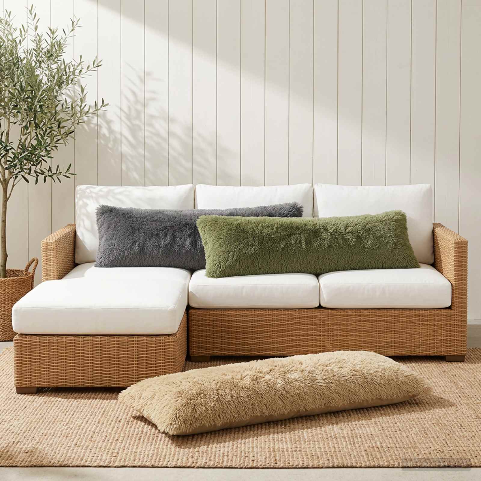 Kussensloop 2 pcs HEERLEN Lichtgroen 40 x 145 cm PV Fleece