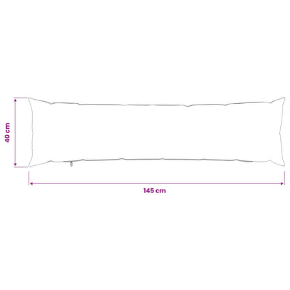 Kussensloop 2 pcs HEERLEN Zwart 40 x 145 cm Flanel