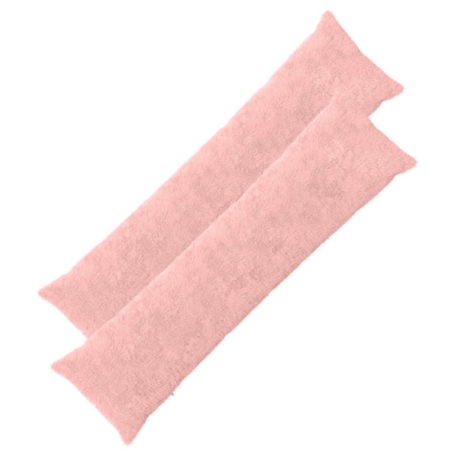 Kussensloop 2 st HEERLEN Roze 40 x 145 cm Nep Konijnenbont