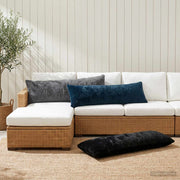 Kussensloop Zwart 40 x 145 cm nep konijnenbont