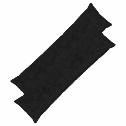 Kussensloop 2 st HEERLEN Zwart 40 x 145 cm Nep Konijnenbont