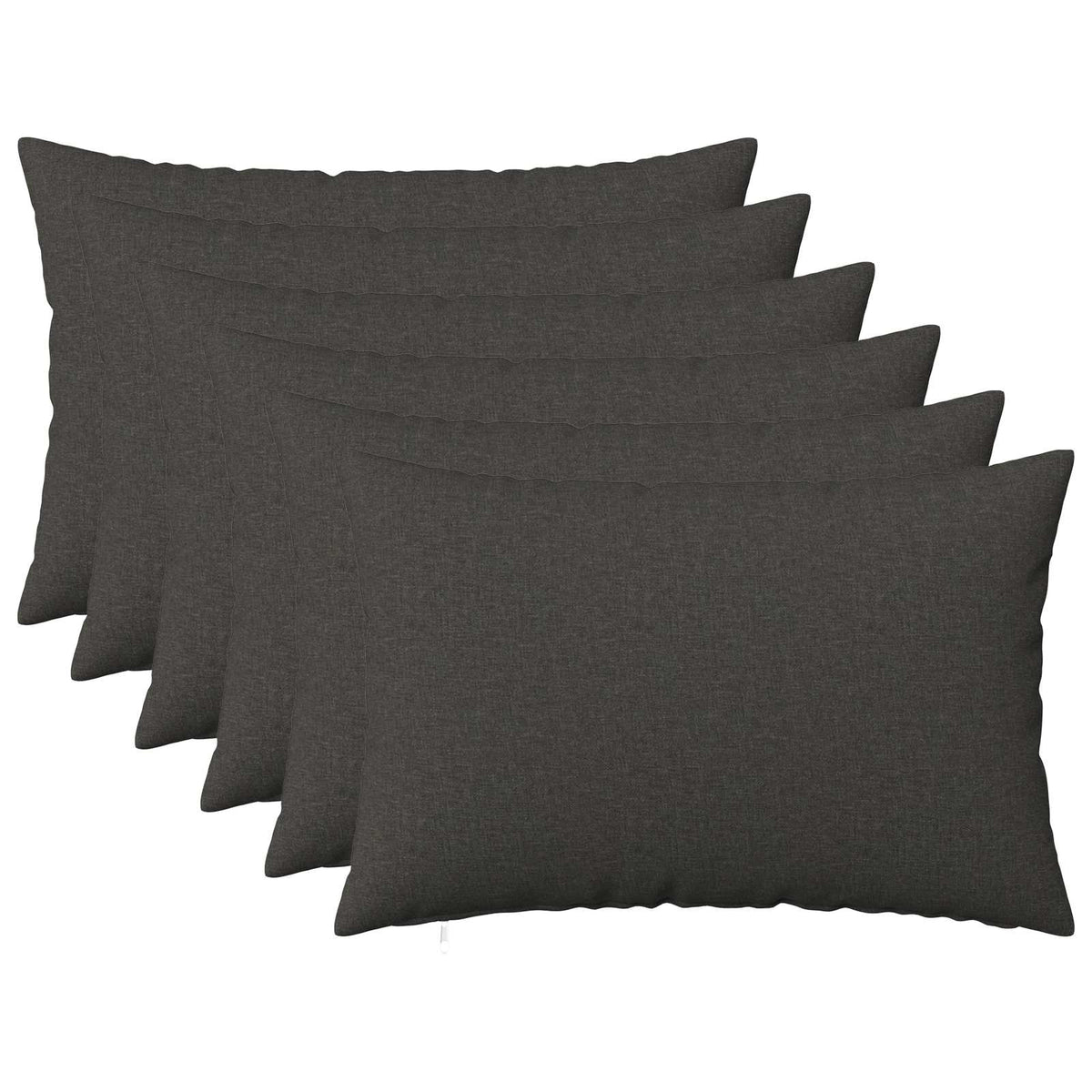 Kussensloop 6 st HEERLEN Donkergrijs 40 x 60 cm Stof