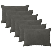 Kussensloop 6 pcs HEERLEN Donkergrijs 40 x 60 cm Fluweel