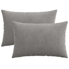 Kussensloop 40x60 cm lichtgrijs corduroy (2 stuks)