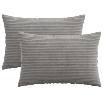 Kussensloop 2 pcs HEERLEN Lichtgrijs 40 x 60 cm corduroy