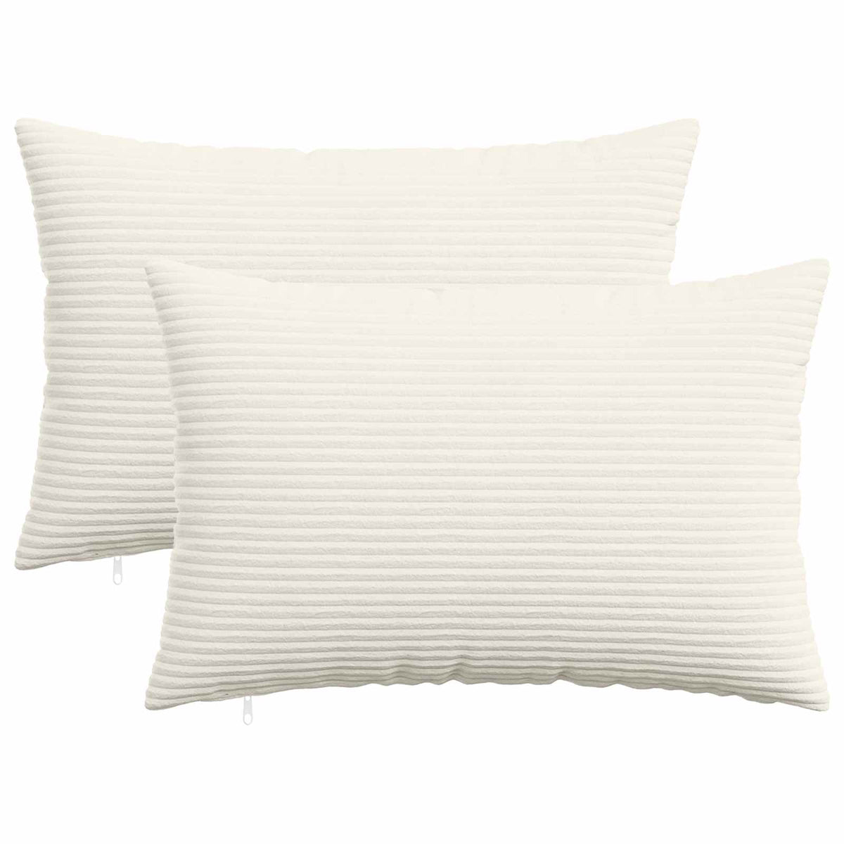 Kussensloop 2 st HEERLEN Crèmekleurig 40 x 60 cm corduroy