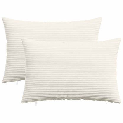Kussensloop 2 st HEERLEN Crèmekleurig 40 x 60 cm corduroy