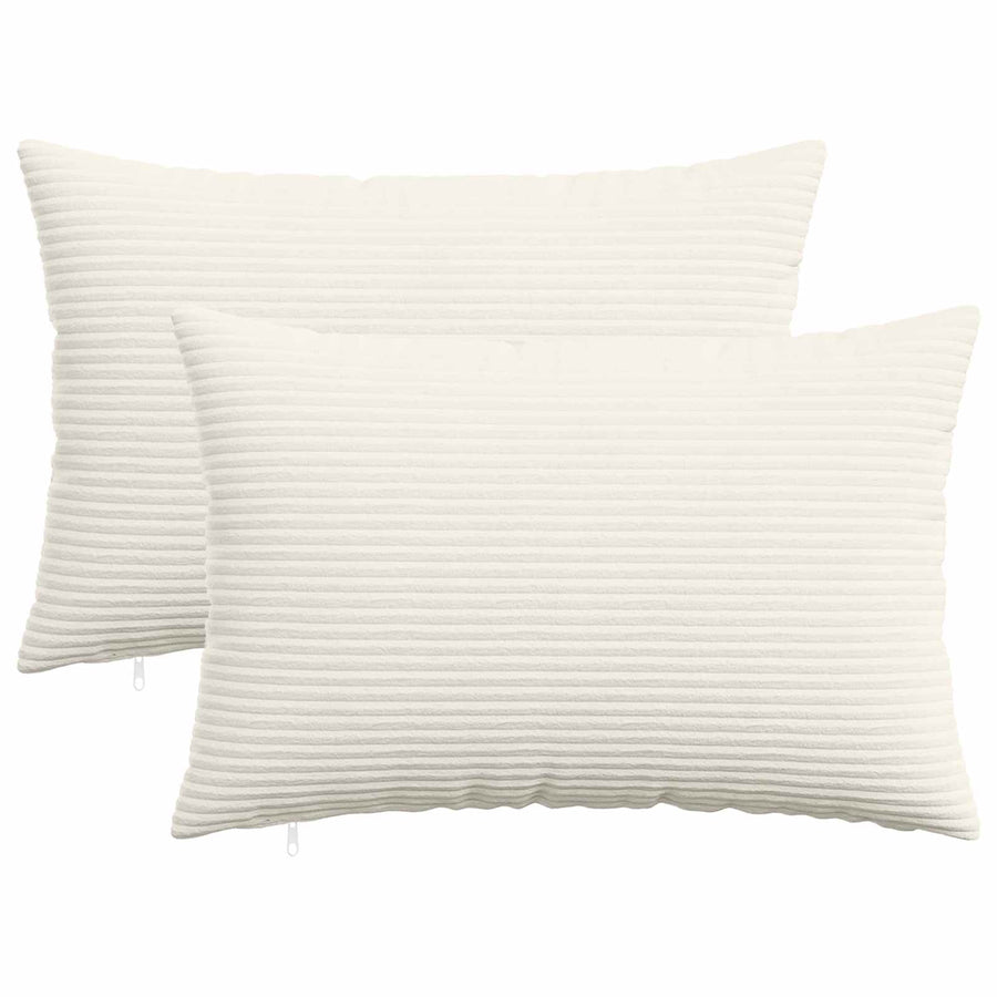 Kussensloop 2 st HEERLEN Crèmekleurig 40 x 60 cm corduroy