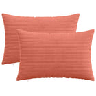 Kussensloop 2 stuks rood-oranje 40 x 60 cm corduroy