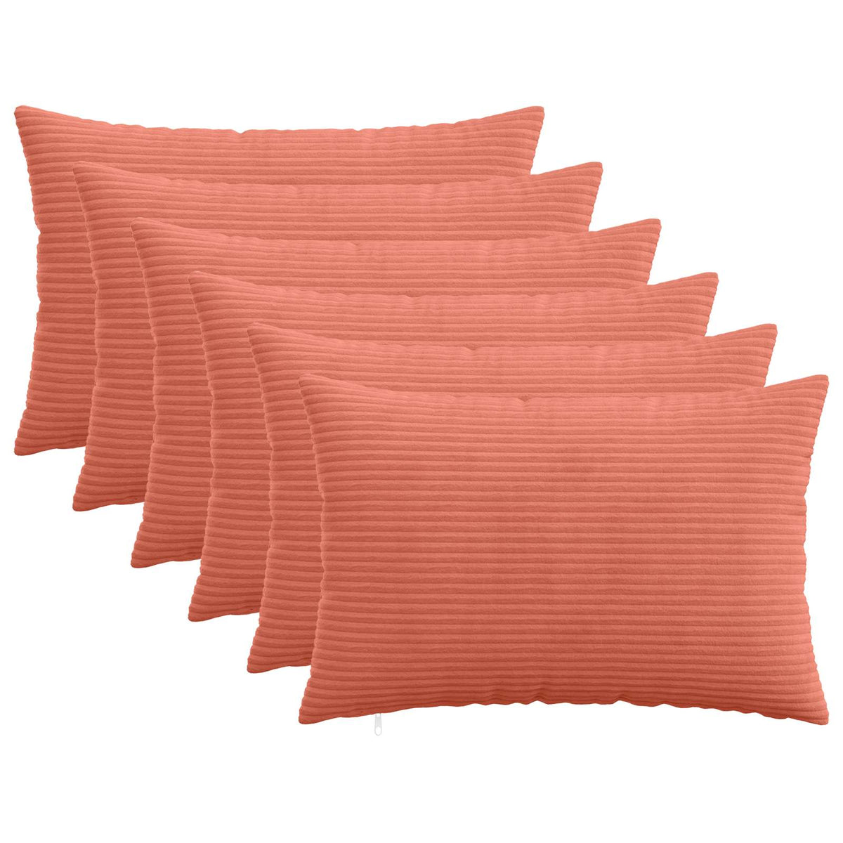 Kussensloop 6 pcs HEERLEN Rood-oranje 40 x 60 cm corduroy
