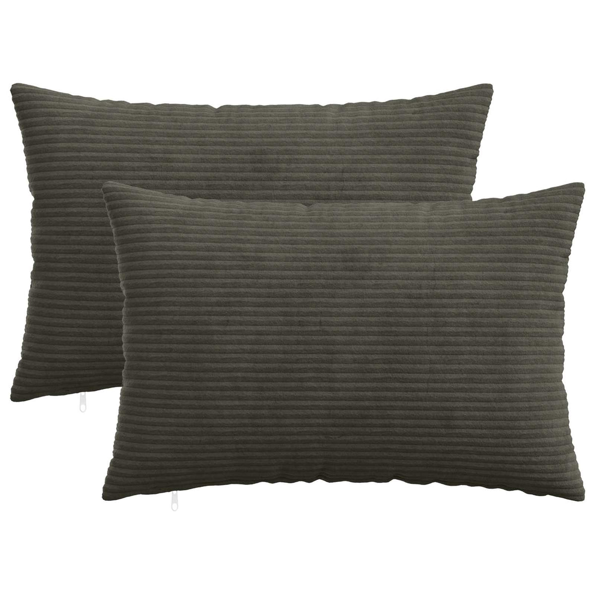 Kussensloop 2 pcs HEERLEN Antracietkleurig 40 x 60 cm corduroy