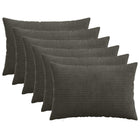 Kussensloop 6 pcs HEERLEN Antracietkleurig 40 x 60 cm corduroy
