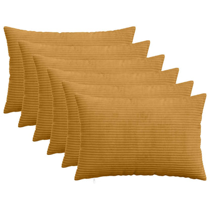 Kussensloop 6 pcs HEERLEN Geel 40 x 60 cm corduroy