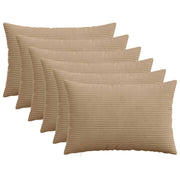 Kussensloop 6 stuks bruin corduroy 40x60 cm