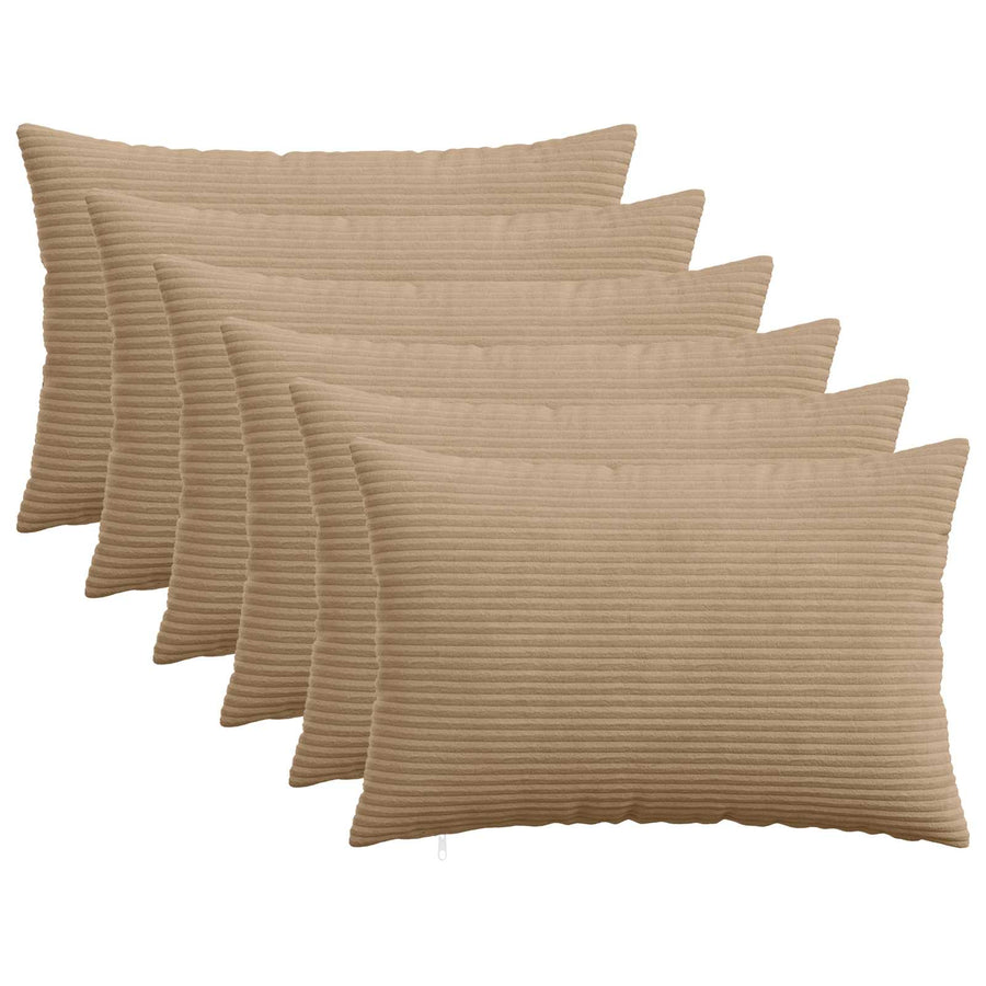 Kussensloop 6 pcs HEERLEN Bruin 40 x 60 cm corduroy