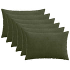Kussensloop 6 stuks groen 40 x 60 cm corduroy
