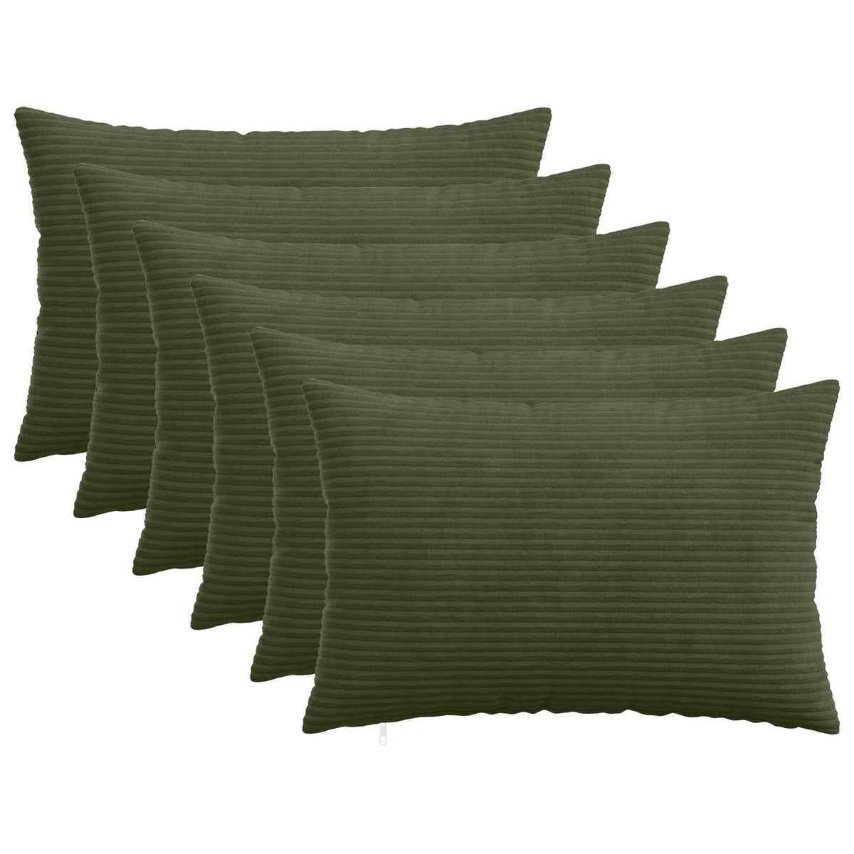 Kussensloop 6 pcs HEERLEN Groen 40 x 60 cm corduroy